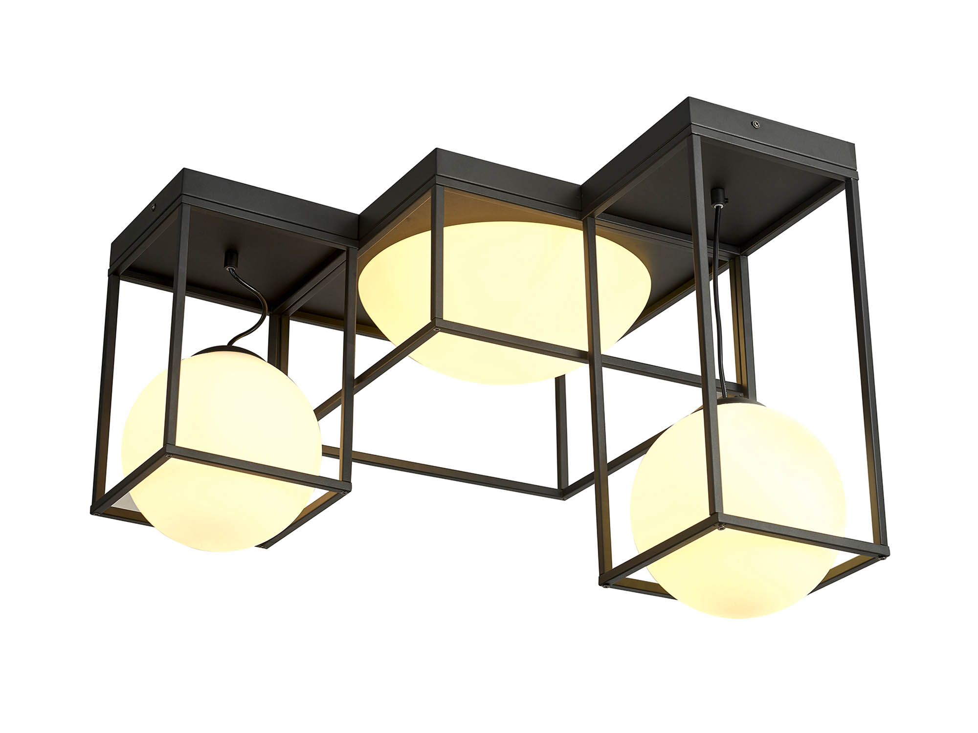 M7600  Desigual Semi Flush 5 Light Matt Black